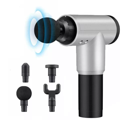 Pistol de masaj cu 4 capete inlocuibile-cu acumulator