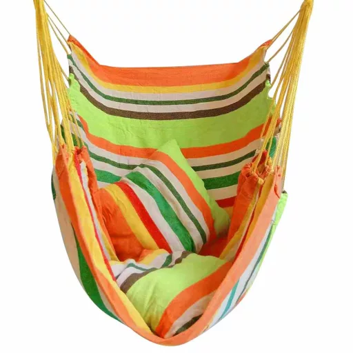 Hamac tip leagan cu perna-portocaliu