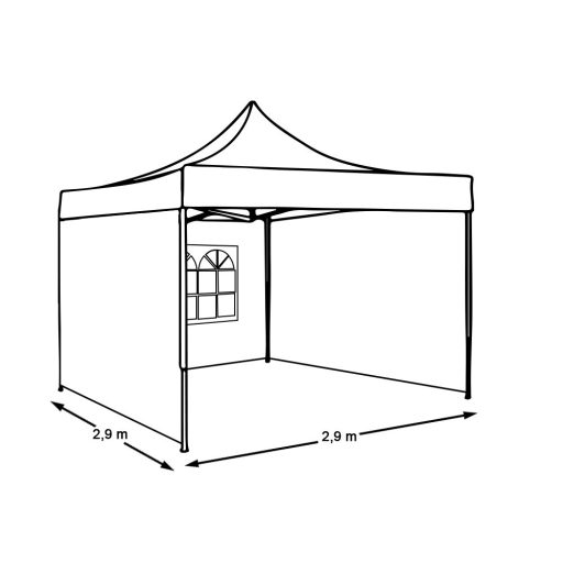 Prelata pentru pavilion de gradina, diferite dimensiuni-2,9x2,9 metri, acoperis si pereti laterali