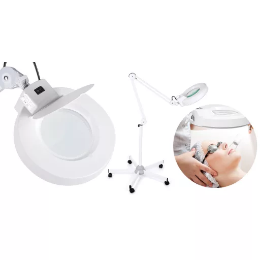 Lupa cosmetica cu picior si lumina