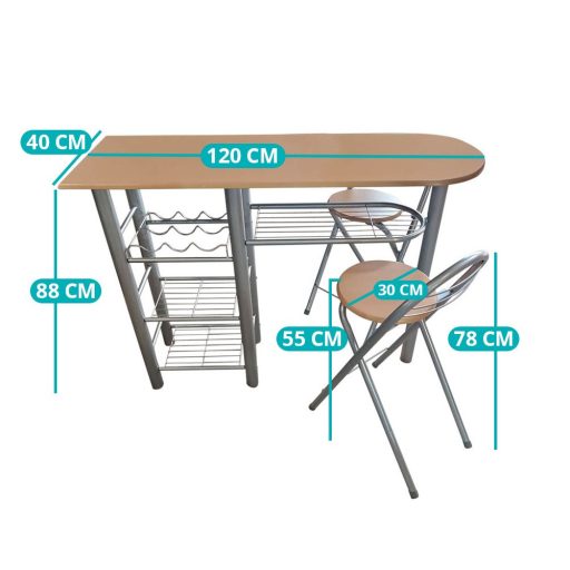 Set de bucatarie cu 2 scaune si masa