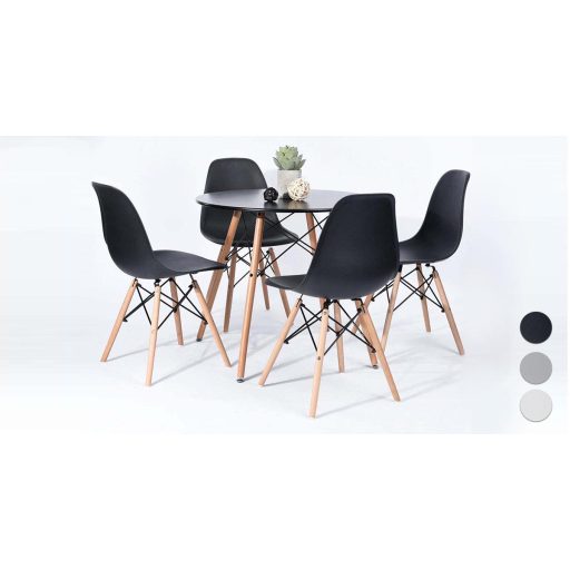 4 buc scaune moderne cu masa pentru bucatarie, 3 culori