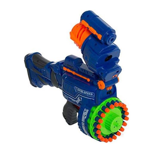 Arma de jucarie cu sunet, set de proiectile cadou-albastru