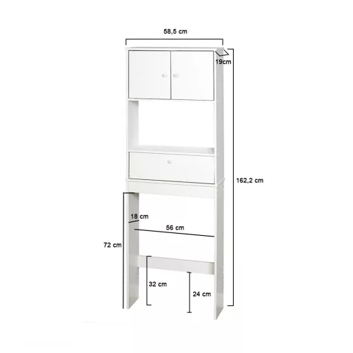 Dulap deasupra vasului de toaleta