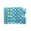 Set ornamente de brad, 112 piese-turcoaz