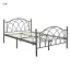 Cadru pat metalic Lotti cu grilaj cadou-90x200 cm-negru