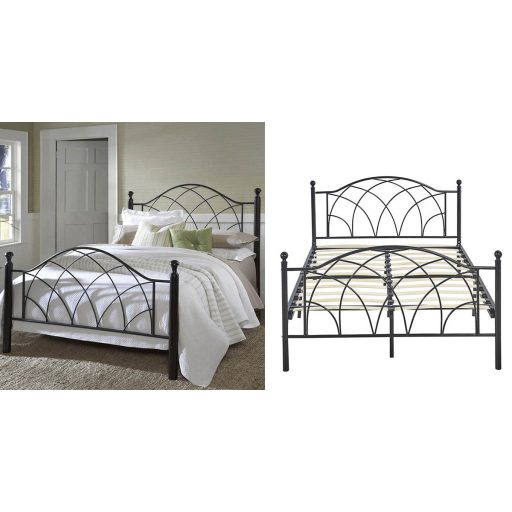 Cadru pat metalic Lotti cu grilaj cadou, in mai multe dimensiuni si culori