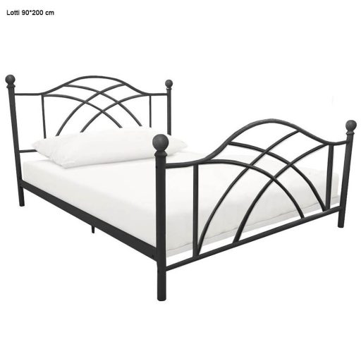 Cadru pat metalic Lotti cu grilaj cadou, in mai multe dimensiuni si culori