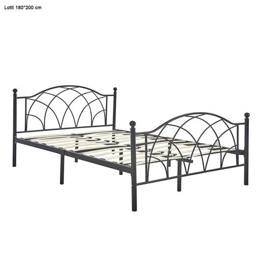 Cadru pat metalic Lotti cu grilaj cadou, in mai multe dimensiuni si culori