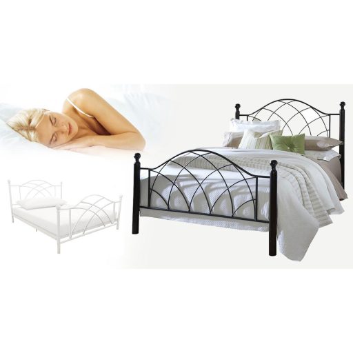 Cadru pat metalic Lotti cu grilaj cadou, in mai multe dimensiuni si culori