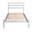 Cadru pat metalic Bella cu grilaj cadou-90x200 cm-alb