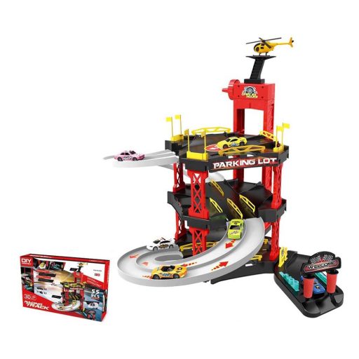 Set parcare de jucarie, 55 piese