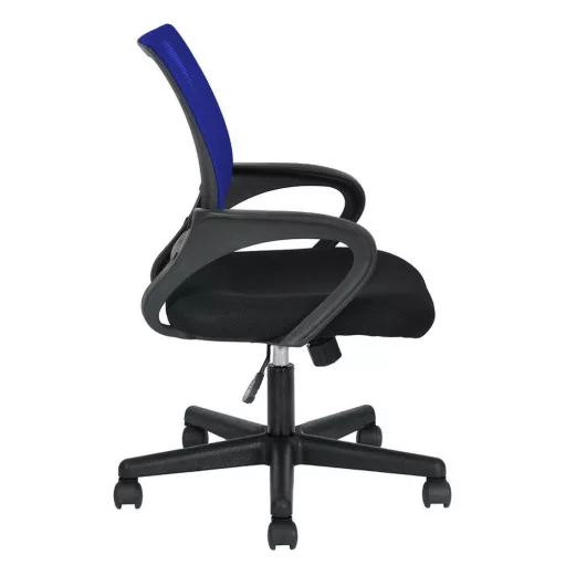 Scaun de birou rotativ cu cotiere-albastru