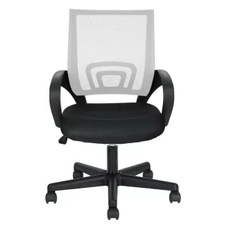 Scaun de birou rotativ cu cotiere-alb