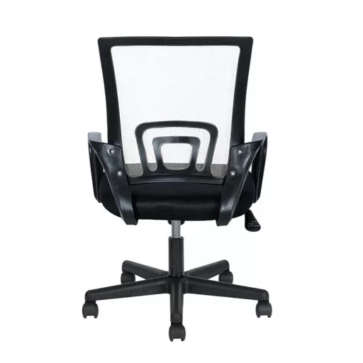 Scaun de birou rotativ cu cotiere-alb
