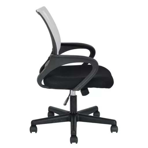 Scaun de birou rotativ cu cotiere-alb