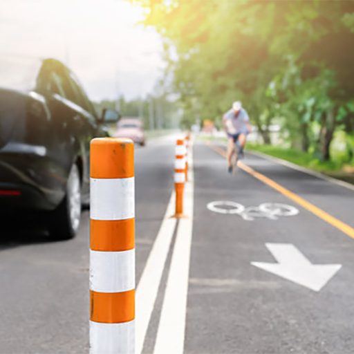 Stalpi din plastic pentru semnalizare, 5 buc