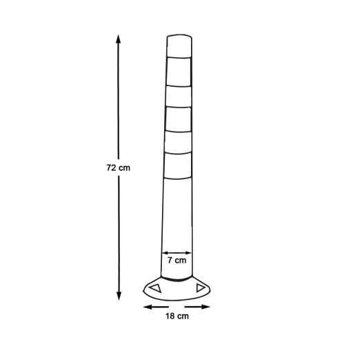 Stalpi din plastic pentru semnalizare, 5 buc