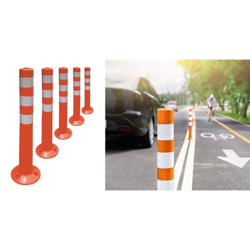 Stalpi din plastic pentru semnalizare, 5 buc