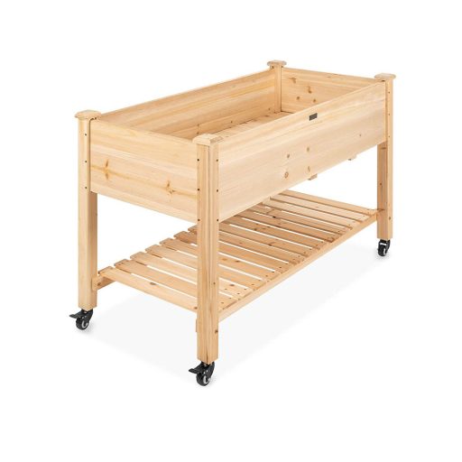 Lada din lemn cu role pentru rasaduri