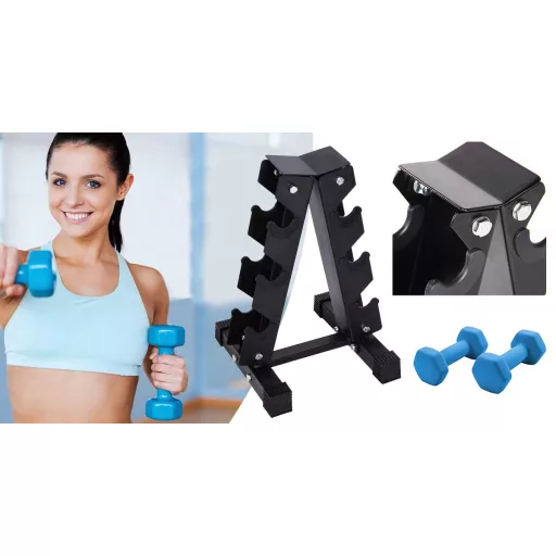 Suport gantere pentru 3 perechi de gantere