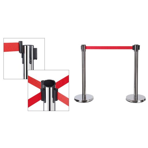 Stalp delimitare cu banda