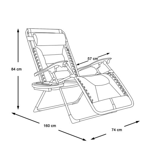 Scaun Delux gravitatie zero-albastru
