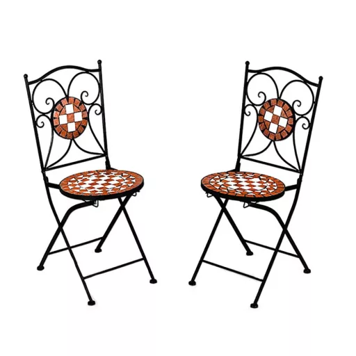 Set de 2 scaune cu model mozaic