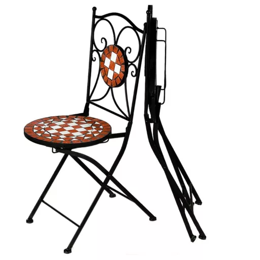Set de 2 scaune cu model mozaic