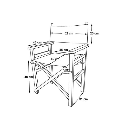 2 buc scaune de regizor, mai multe culori