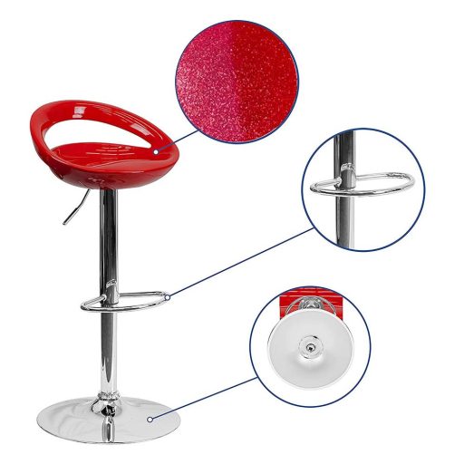 2 buc scaune de bar Kitti-visiniu