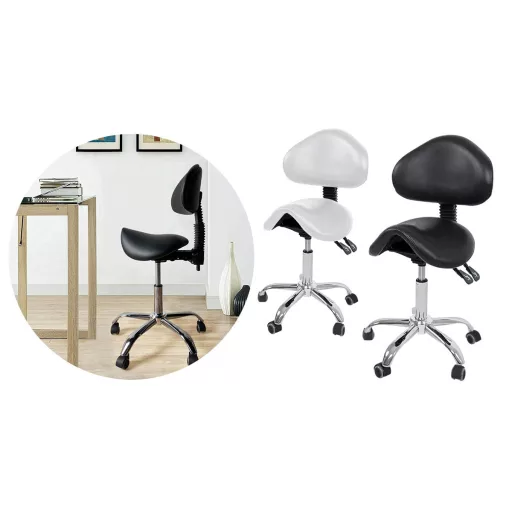 Scaun rotativ tip sa, cu spatar, 2 culori