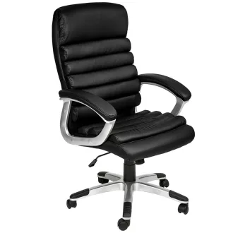 Scaun de birou directorial premium-negru