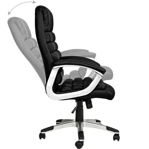 Scaun de birou directorial premium-negru