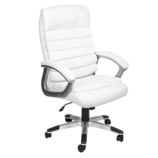Scaun de birou directorial premium-alb