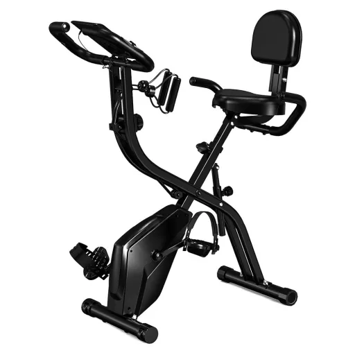 Bicicleta de camera cu spatar si corzi elastice