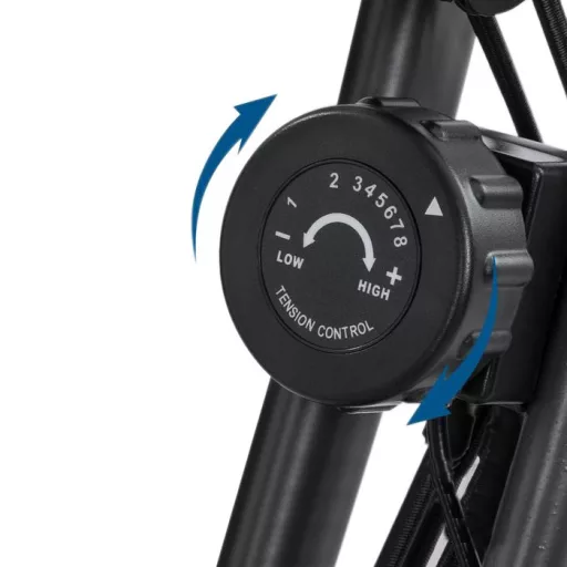 Bicicleta de camera cu spatar si corzi elastice