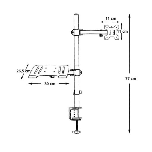 Suport de birou pentru monitor si laptop