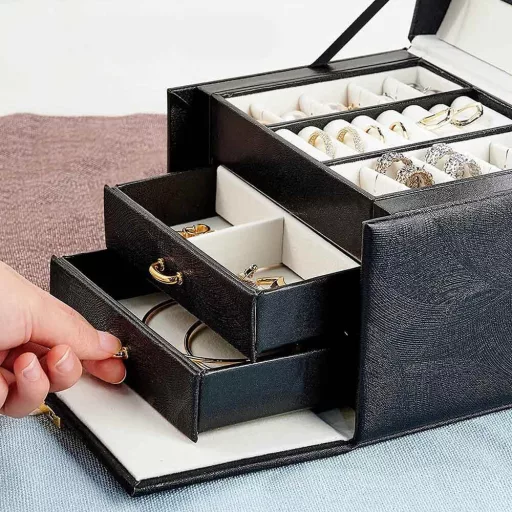 Geanta de bijuterii-negru