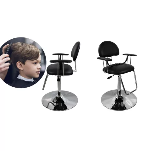 Scaun frizerie copii, negru