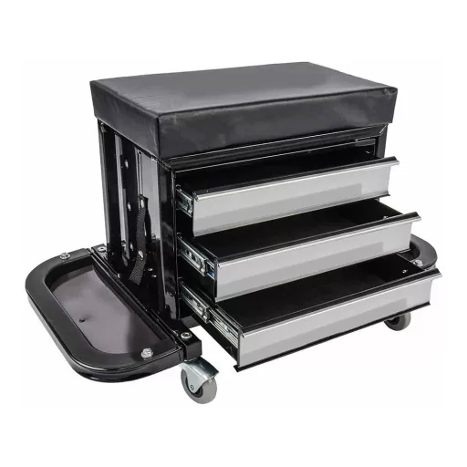 Scaun mecanic auto cu roti si sertar