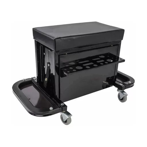 Scaun mecanic auto cu roti si sertar