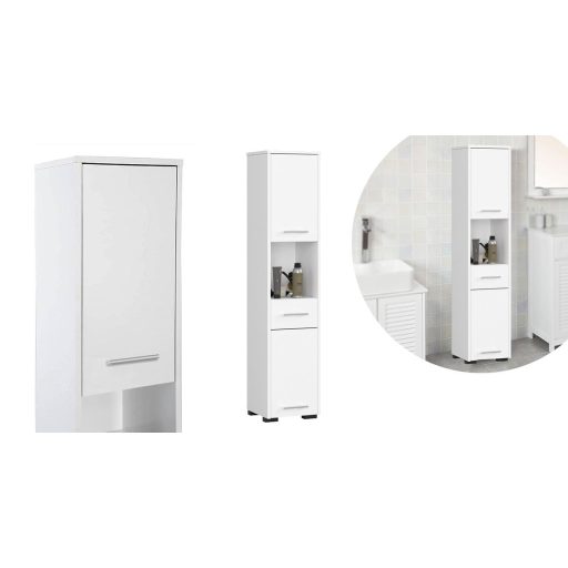 Dulap de baie cu 1 sertar si 2 compartimente cu rafturi, mai multe tipuri