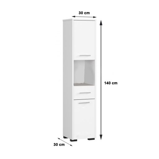 Dulap de baie cu 1 sertar si 2 compartimente cu rafturi, mai multe tipuri