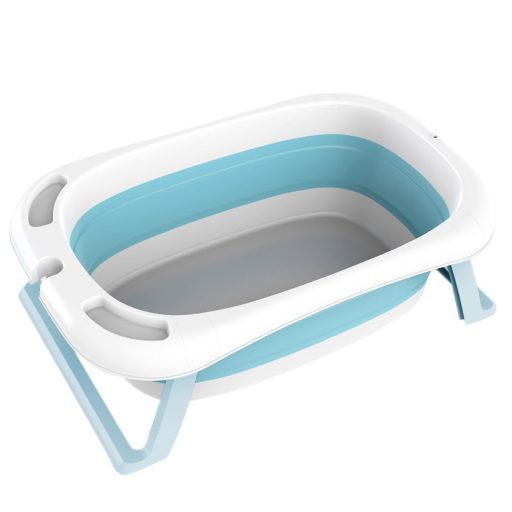 Cadita pliabila bebe cu plasa-albastru