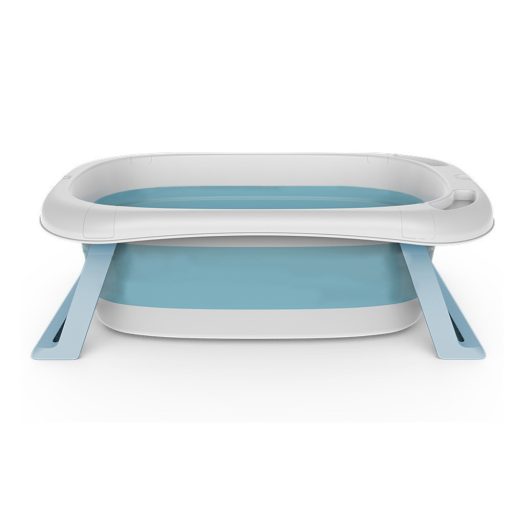 Cadita pliabila bebe cu plasa-albastru