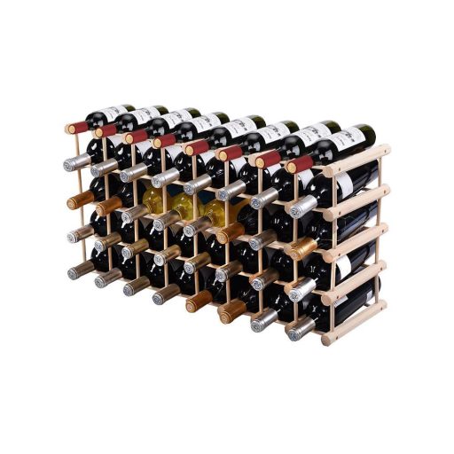 Suport din lemn pentru sticle de vin, 36-40 sticle