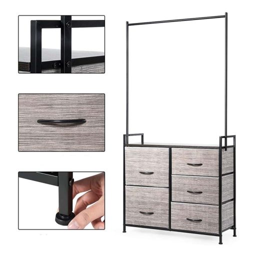 Suport mobil cu sertar pentru haine