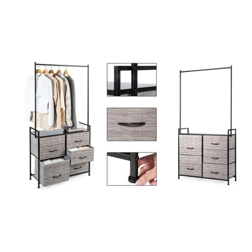 Suport mobil cu sertar pentru haine