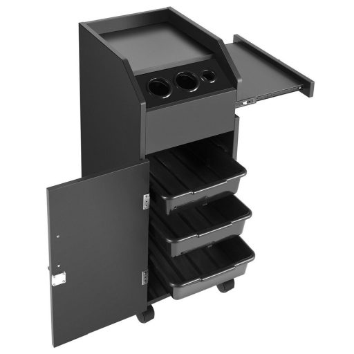 Troler de Frumusețe cu Închidere în Mai multe Culori - Negru